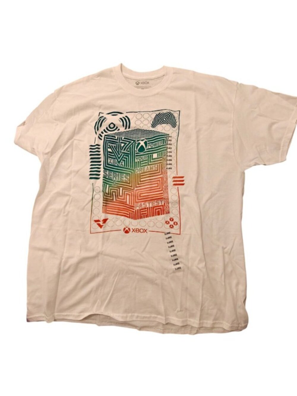 Xbox Series X Mens XXL 2XL White Ripple Junction 100 Cotton Short Sleeve T Shirt